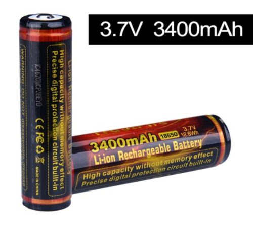 Dobíjecí lithium-iontová baterie Trustfire 18650 s kapacitou 3 400 mAh