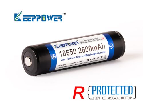 Keeppower 18650 baterie 2600 mAh chráněná