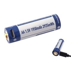   2 ks lithium-iontové baterie Keeppower AA 1,5V 3390mWh (dobíjení přes micro USB)