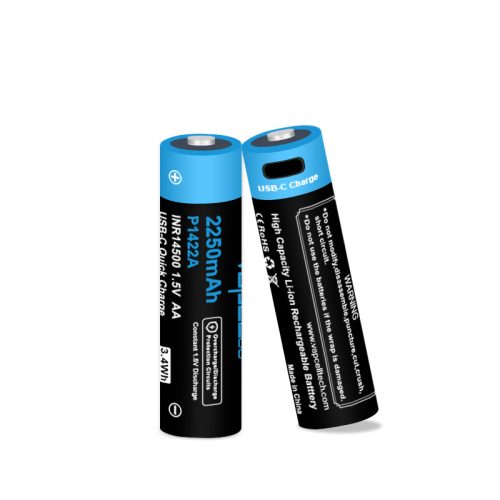 Baterie Vapcell P1422A 1,5 V s kapacitou 2250 mAh a portem typu C